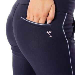 Golftini Trophy Pants 2 pair - Navy/white and Charcoal/black XS Golf Pants